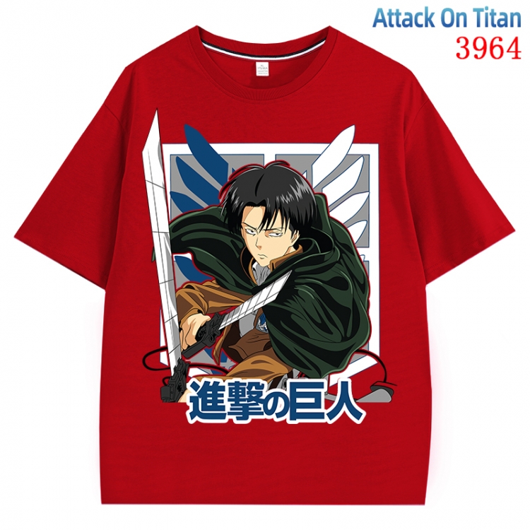Shingeki no Kyojin Anime Pure Cotton Short Sleeve T-shirt Direct Spray Technology from S to 4XL  CMY-3964-3