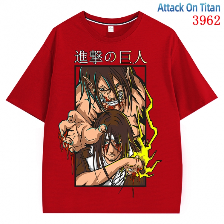 Shingeki no Kyojin Anime Pure Cotton Short Sleeve T-shirt Direct Spray Technology from S to 4XL CMY-3962-3