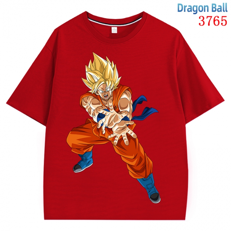 DRAGON BALL Anime Pure Cotton Short Sleeve T-shirt Direct Spray Technology from S to 4XL CMY-3765-3