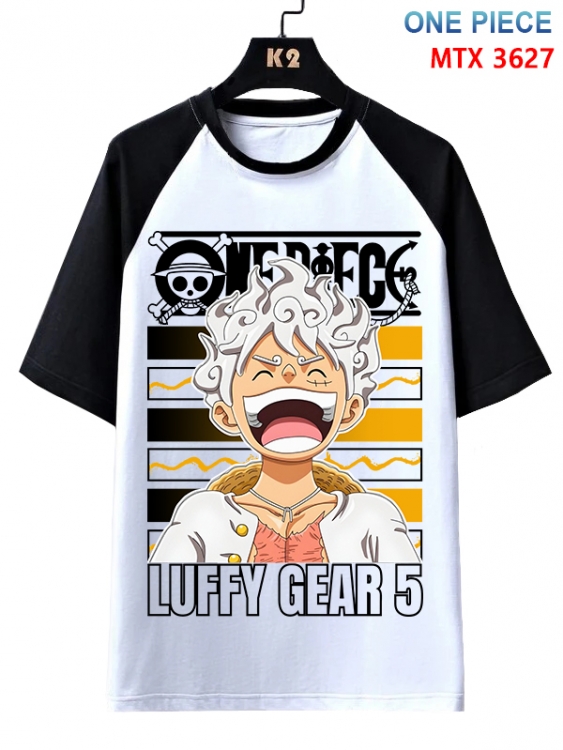 One Piece Anime raglan sleeve cotton T-shirt from XS to 3XL MTX-3627-1