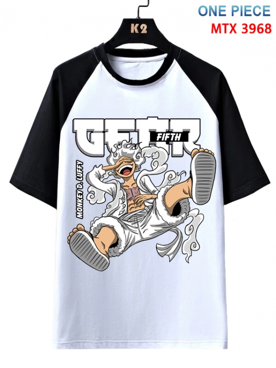 One Piece Anime raglan sleeve cotton T-shirt from XS to 3XL MTX-3968-1