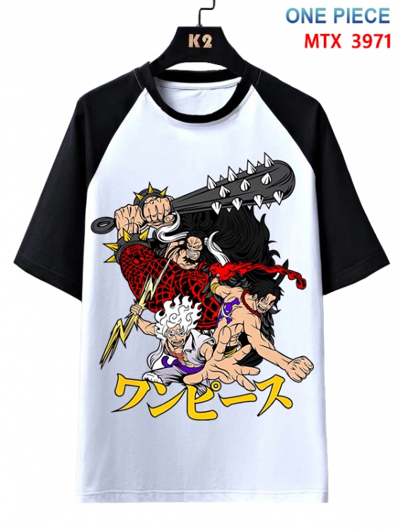 One Piece Anime raglan sleeve cotton T-shirt from XS to 3XL MTX-3971-1