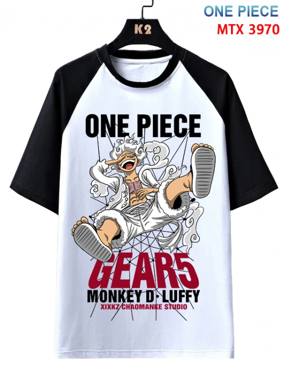 One Piece Anime raglan sleeve cotton T-shirt from XS to 3XL MTX-3970-1