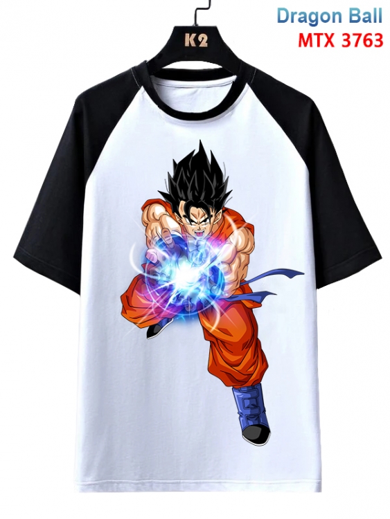 DRAGON BALL Anime raglan sleeve cotton T-shirt from XS to 3XL MTX-3763-1