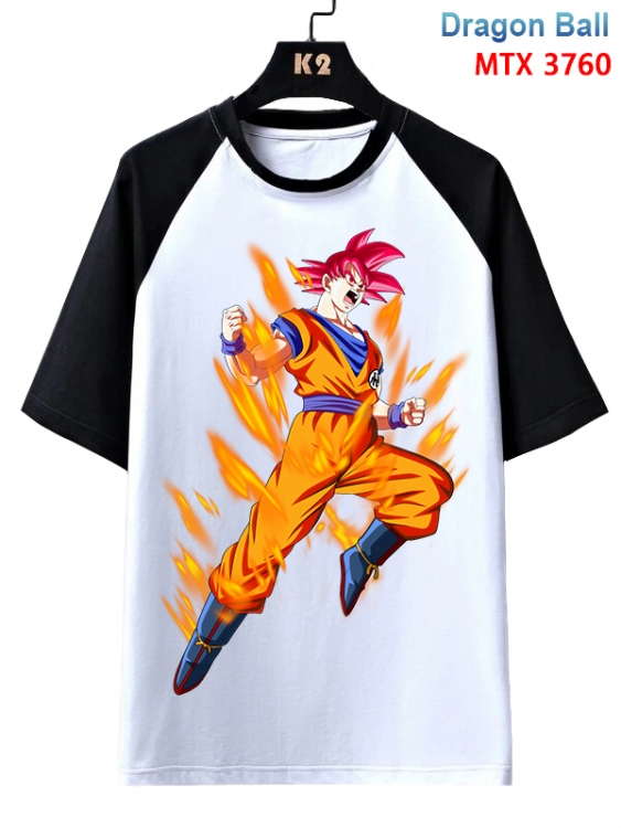 DRAGON BALL Anime raglan sleeve cotton T-shirt from XS to 3XL MTX-3760-1