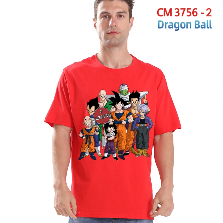 DRAGON BALL Printed short-sleeved cotton T-shirt from S to 4XL 3756-2