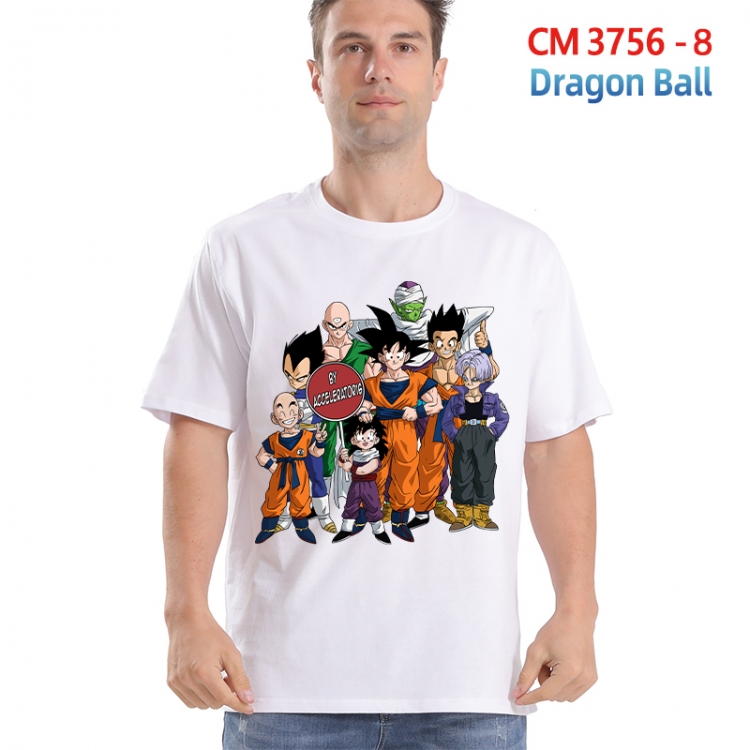 DRAGON BALL Printed short-sleeved cotton T-shirt from S to 4XL 3756-8