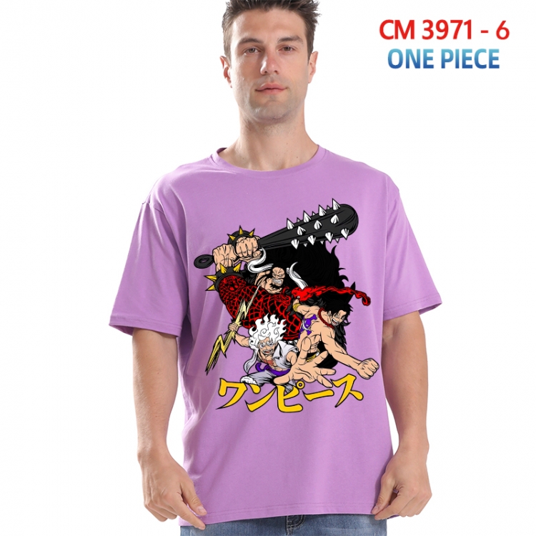 One Piece Printed short-sleeved cotton T-shirt from S to 4XL