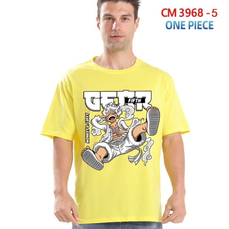 One Piece Printed short-sleeved cotton T-shirt from S to 4XL 3968-5