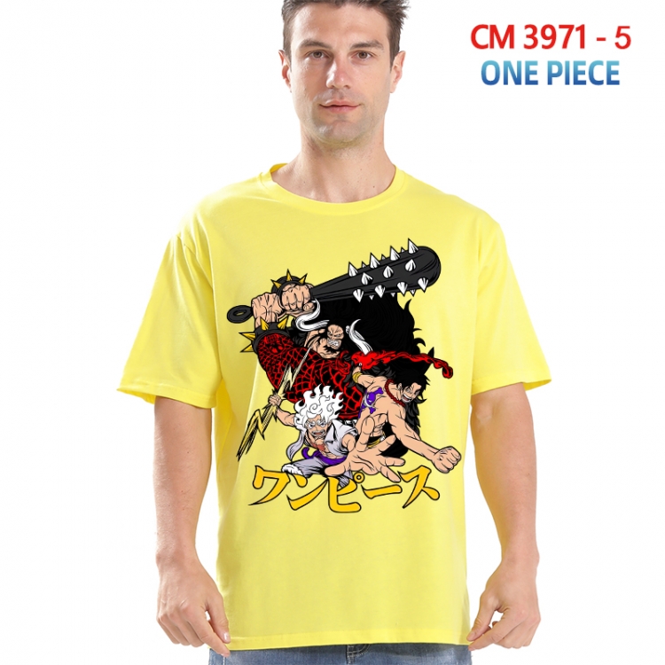 One Piece Printed short-sleeved cotton T-shirt from S to 4XL  3971-5