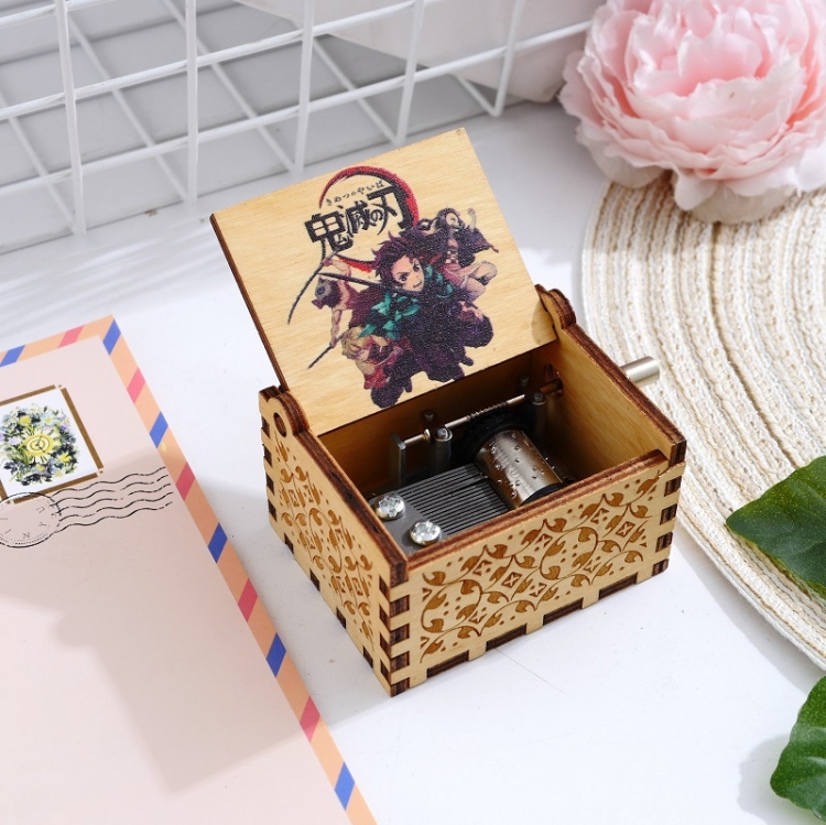 Demon Slayer Kimets Stall display, hand cranked music box, vintage music box gift 6.4X5.2X4.2CM price for 5 pcs