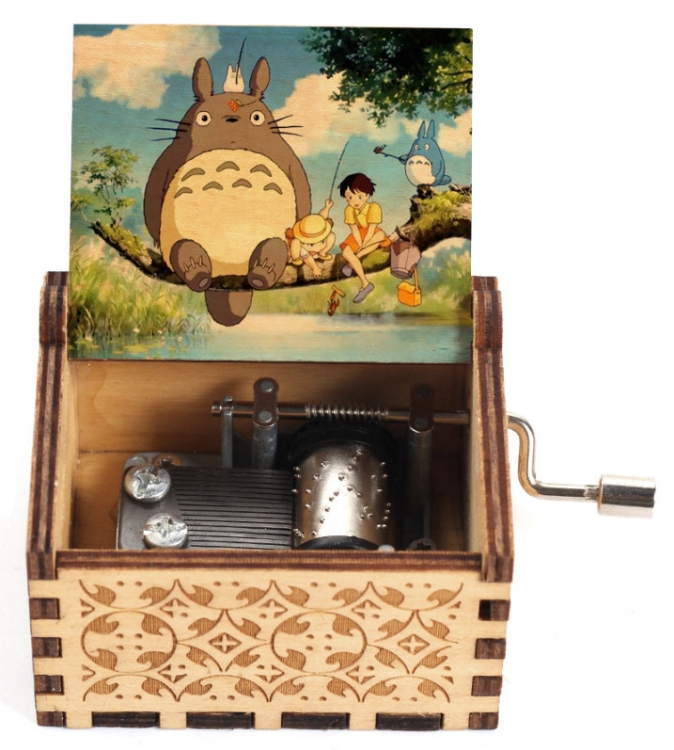 TOTORO Stall display hand cranked music box vintage music box gift 6.4X5.2X4.2CM price for 5 pcs