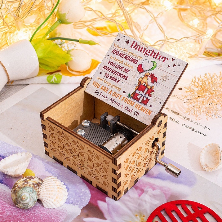 Christmas collection Stall display hand cranked music box vintage music box gift 6.4X5.2X4.2CM price for 5 pcs