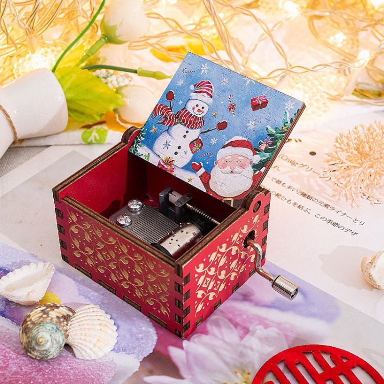 Christmas collection Stall display hand cranked music box vintage music box gift 6.4X5.2X4.2CM price for 5 pcs