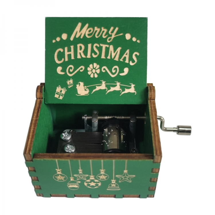 Christmas collection Stall display hand cranked music box vintage music box gift 6.4X5.2X4.2CM price for 5 pcs