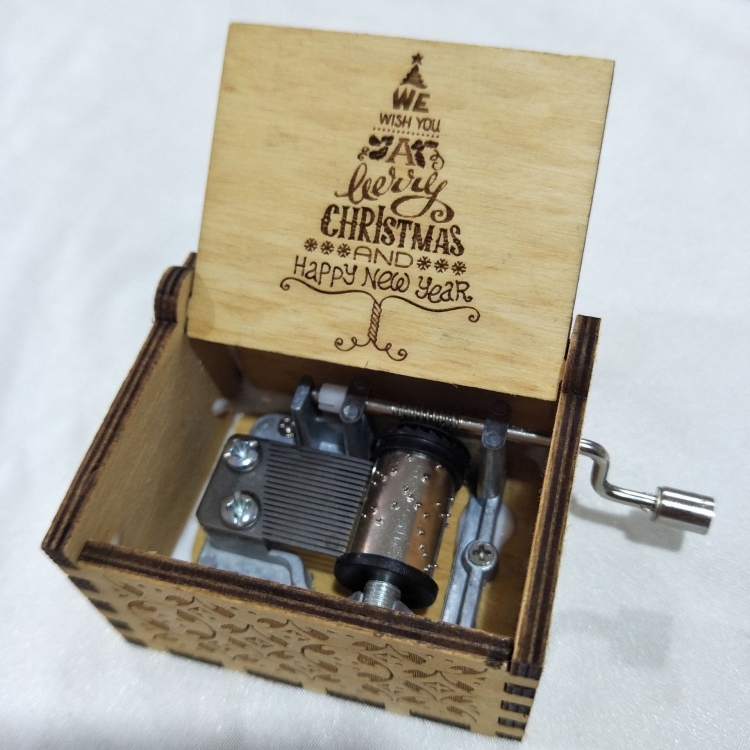 Christmas collection Stall display hand cranked music box vintage music box gift 6.4X5.2X4.2CM price for 5 pcs