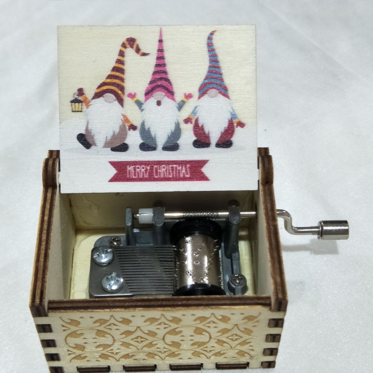 Christmas collection Stall display hand cranked music box vintage music box gift 6.4X5.2X4.2CM price for 5 pcs