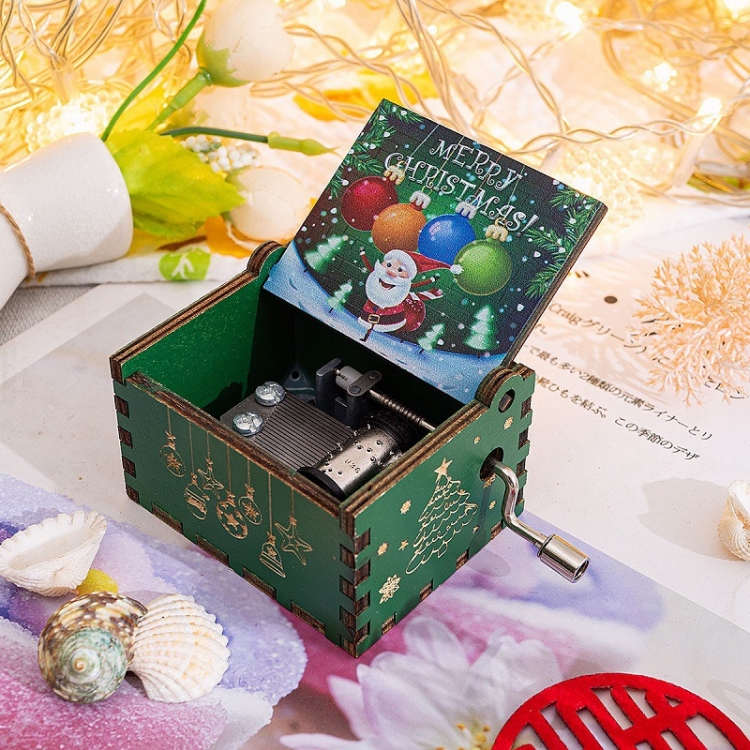 Christmas collection Stall display hand cranked music box vintage music box gift 6.4X5.2X4.2CM price for 5 pcs