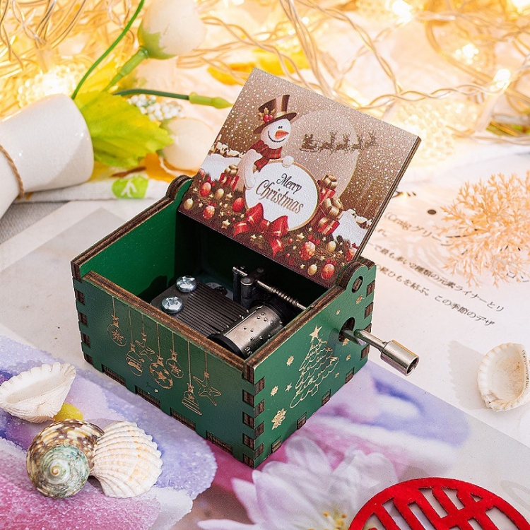 Christmas collection Stall display hand cranked music box vintage music box gift 6.4X5.2X4.2CM price for 5 pcs