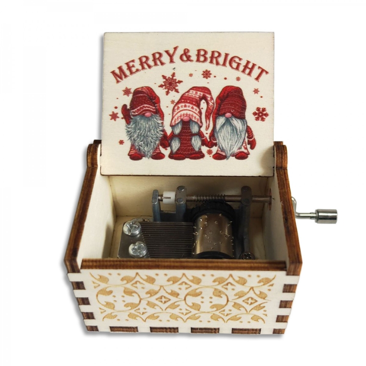 Christmas collection Stall display hand cranked music box vintage music box gift 6.4X5.2X4.2CM price for 5 pcs