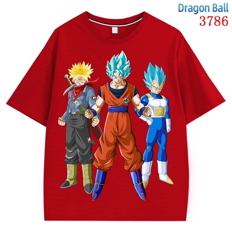 DRAGON BALL  Anime Pure Cotton Short Sleeve T-shirt Direct Spray Technology from S to 4XL  CMY-3786-3