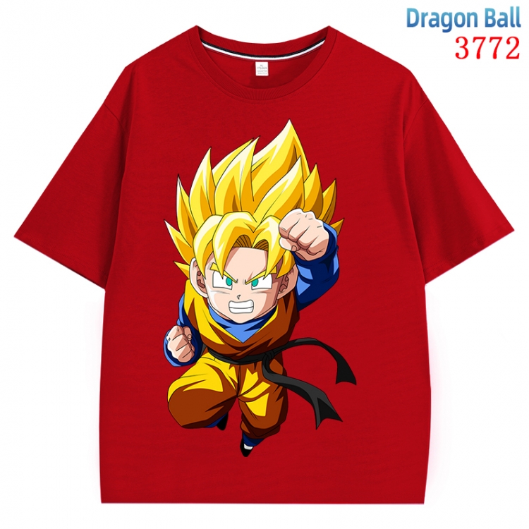 DRAGON BALL  Anime Pure Cotton Short Sleeve T-shirt Direct Spray Technology from S to 4XL CMY-3772-3