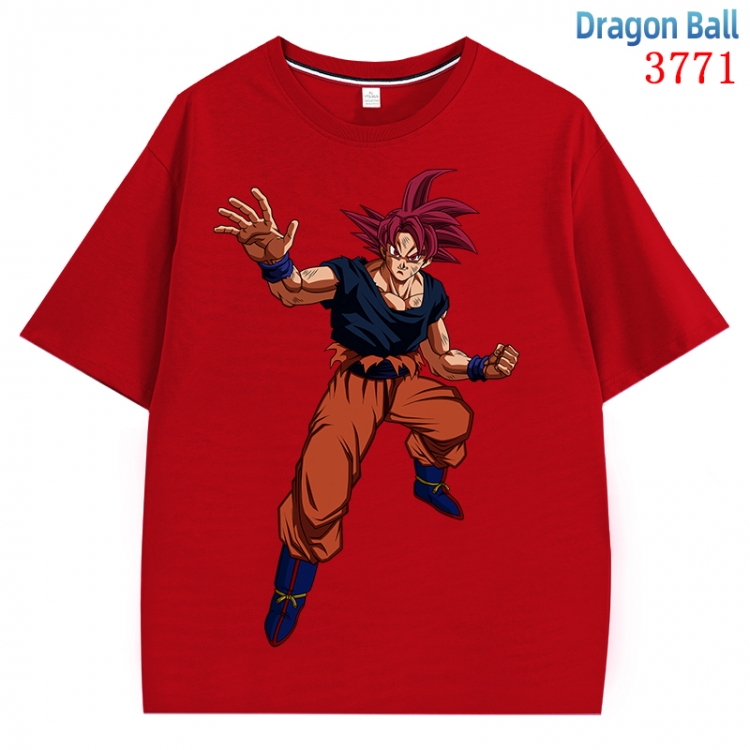 DRAGON BALL  Anime Pure Cotton Short Sleeve T-shirt Direct Spray Technology from S to 4XL CMY-3771-3