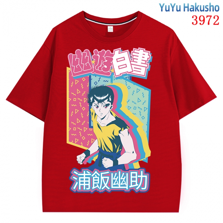 YuYu Hakusho  Anime Pure Cotton Short Sleeve T-shirt Direct Spray Technology from S to 4XL CMY-3972-3
