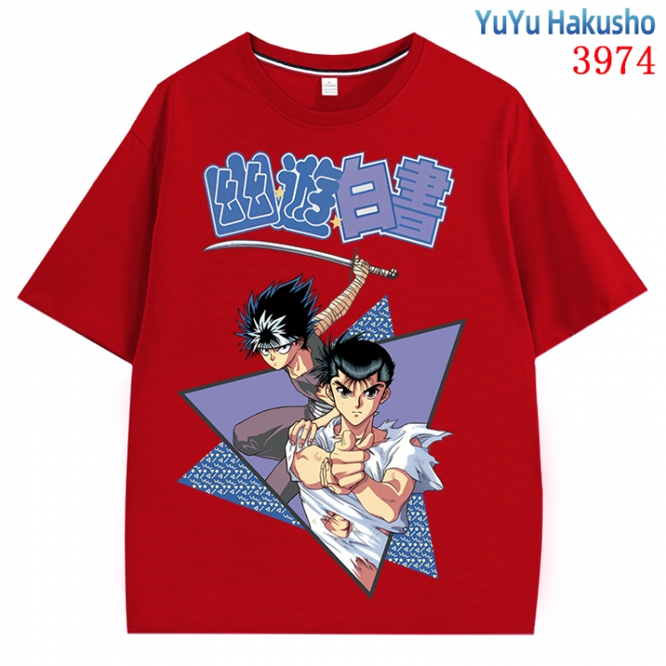 YuYu Hakusho  Anime Pure Cotton Short Sleeve T-shirt Direct Spray Technology from S to 4XL  CMY-3974-3