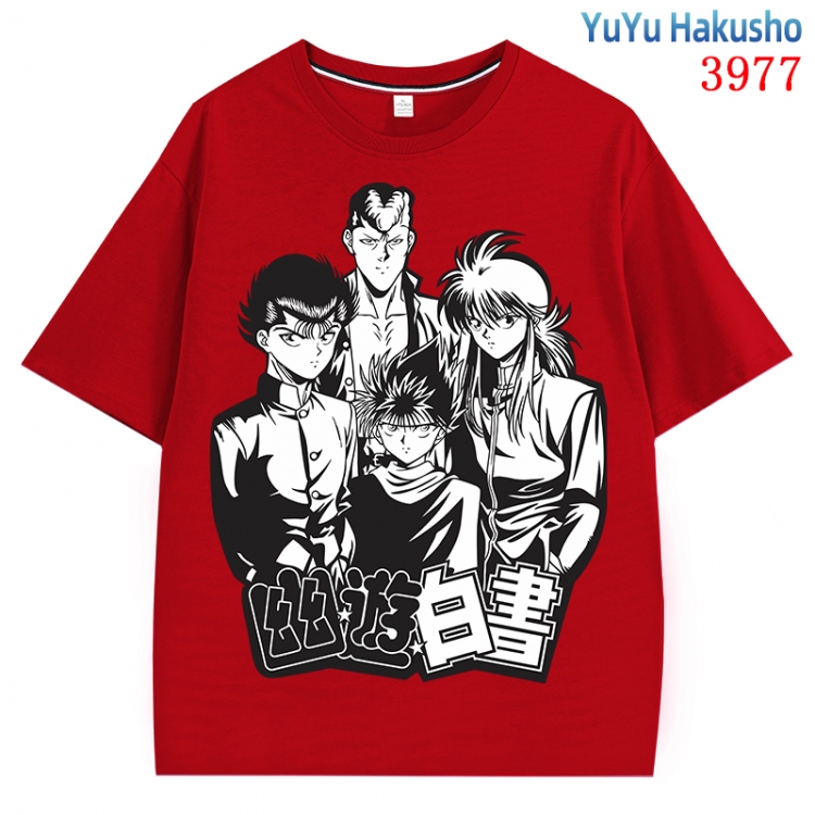 YuYu Hakusho  Anime Pure Cotton Short Sleeve T-shirt Direct Spray Technology from S to 4XL CMY-3977-3