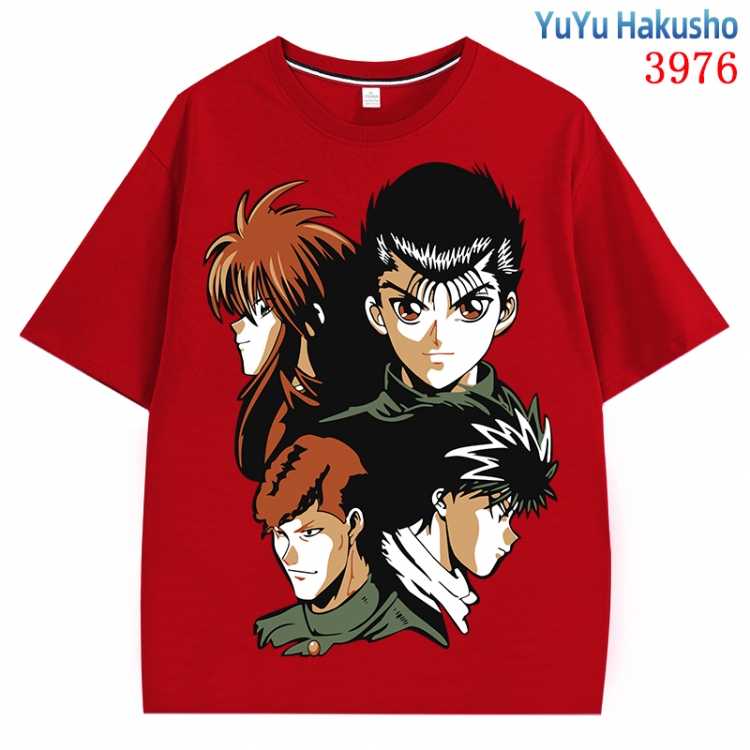 YuYu Hakusho  Anime Pure Cotton Short Sleeve T-shirt Direct Spray Technology from S to 4XL CMY-3976-3