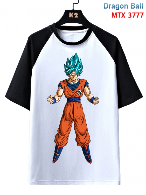 DRAGON BALL Anime raglan sleeve cotton T-shirt from XS to 3XL