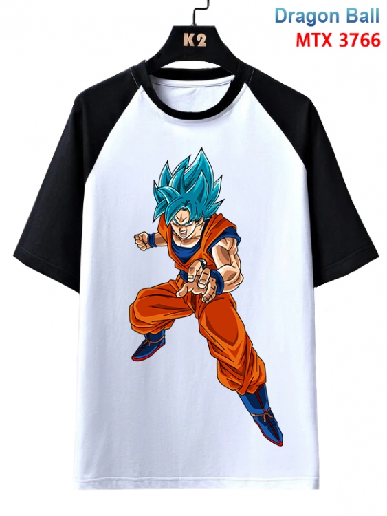 DRAGON BALL Anime raglan sleeve cotton T-shirt from XS to 3XL