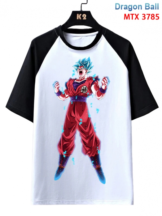 DRAGON BALL Anime raglan sleeve cotton T-shirt from XS to 3XL