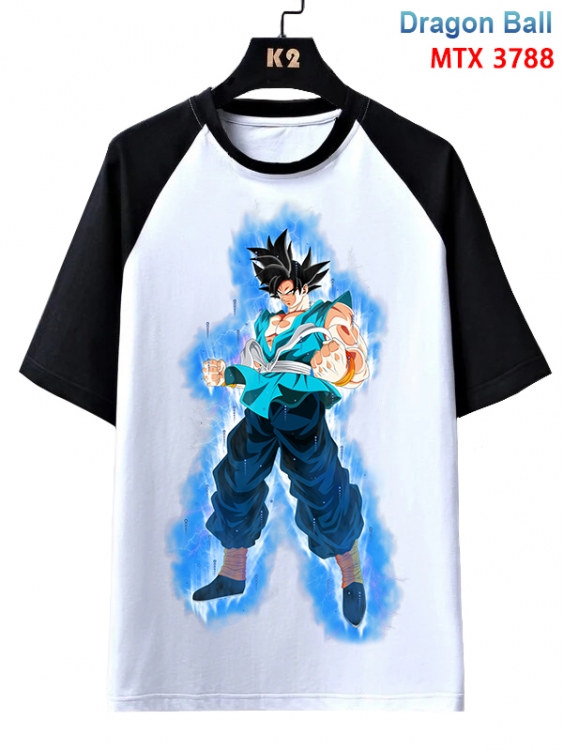 DRAGON BALL Anime raglan sleeve cotton T-shirt from XS to 3XL