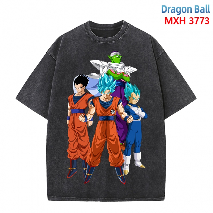 DRAGON BALL Anime peripheral pure cotton washed and worn T-shirt from S to 4XL