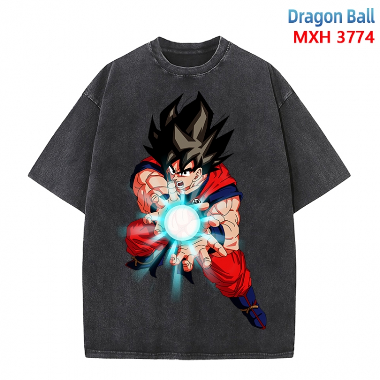 DRAGON BALL Anime peripheral pure cotton washed and worn T-shirt from S to 4XL