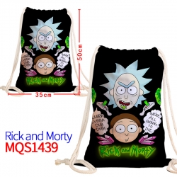 Rick and Morty Canvas drawstri...