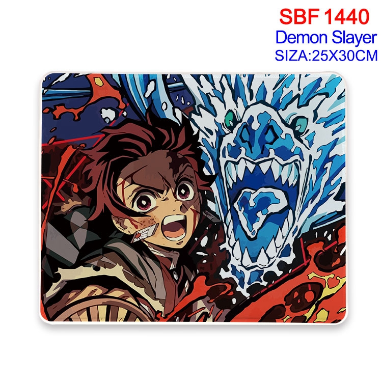 Demon Slayer Kimets Anime peripheral edge lock mouse pad 25X30cm