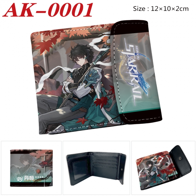 Honkai：StarRail Anime PU leather full color buckle 20% off wallet 12X10X2CM