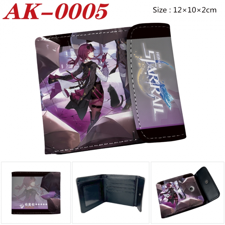 Honkai：StarRail Anime PU leather full color buckle 20% off wallet 12X10X2CM