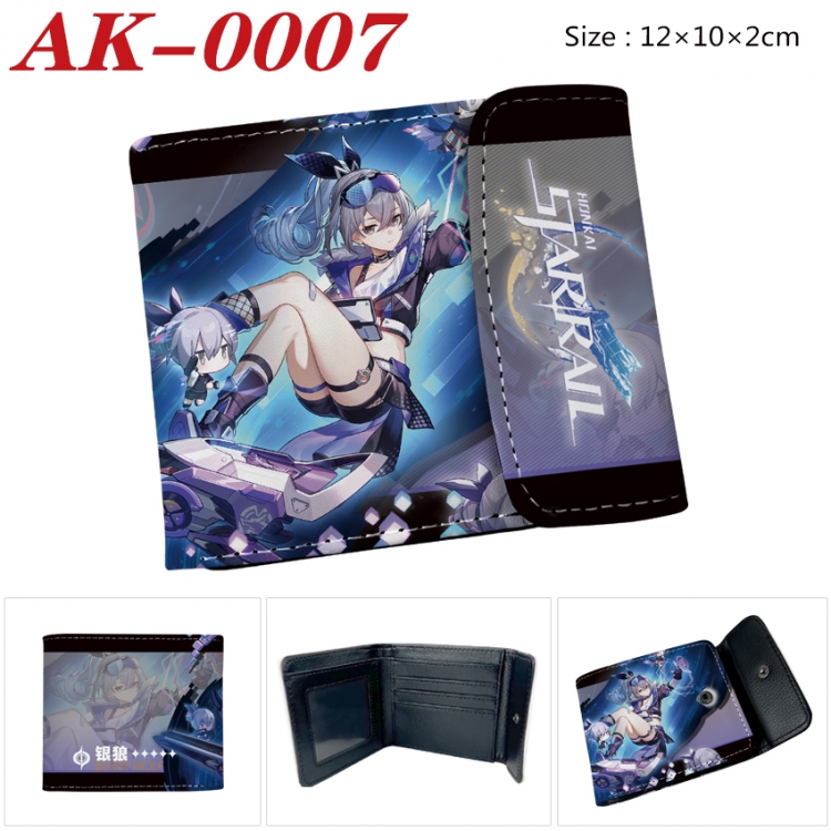 Honkai：StarRail Anime PU leather full color buckle 20% off wallet 12X10X2CM