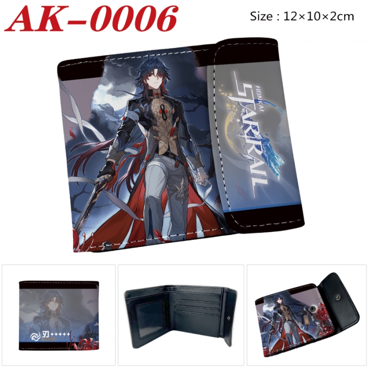 Honkai：StarRail Anime PU leather full color buckle 20% off wallet 12X10X2CM