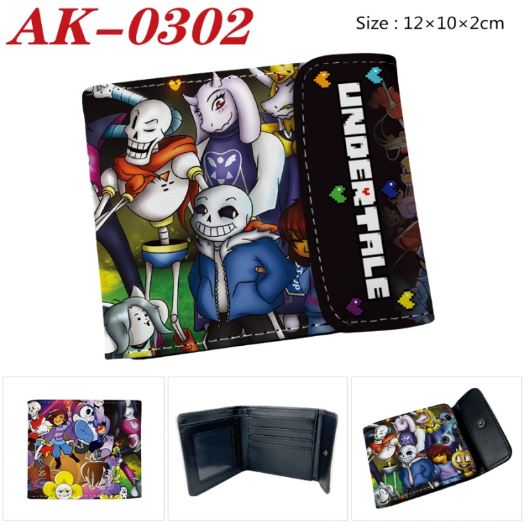 Undertale Anime PU leather full color buckle 20% off wallet 12X10X2CM