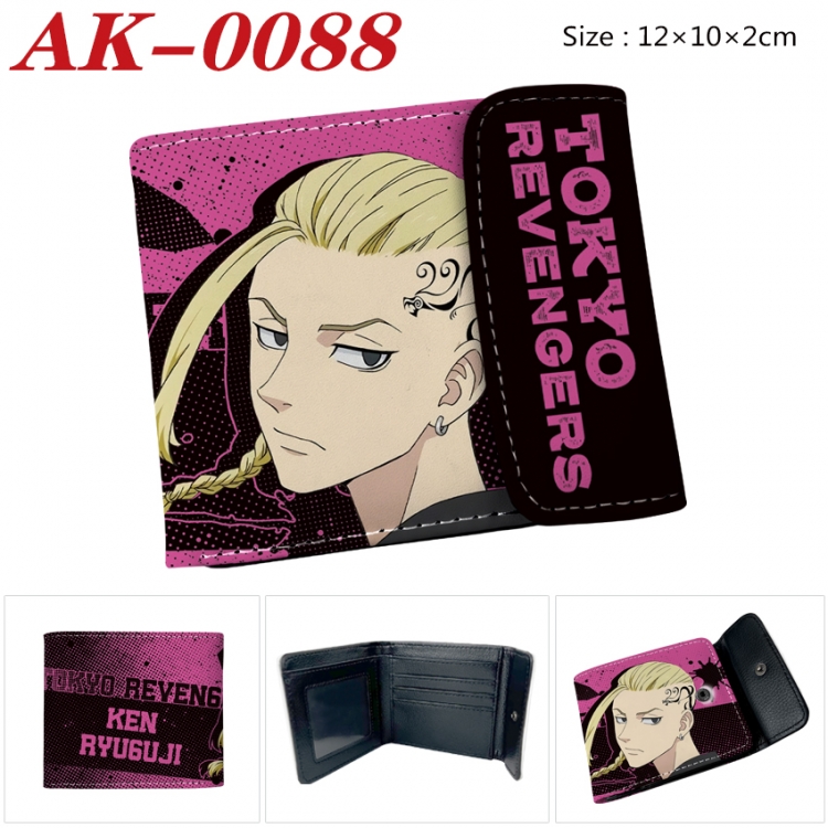 Tokyo Revengers Anime PU leather full color buckle 20% off wallet 12X10X2CM