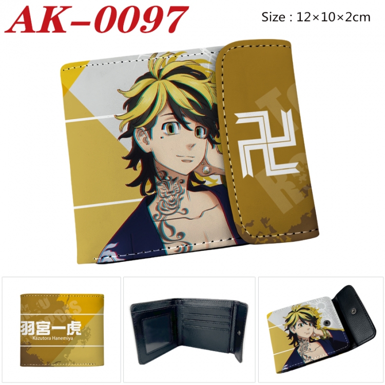 Tokyo Revengers Anime PU leather full color buckle 20% off wallet 12X10X2CM