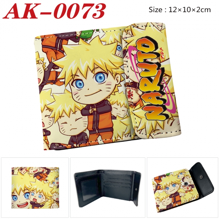 Naruto Anime PU leather full color buckle 20% off wallet 12X10X2CM