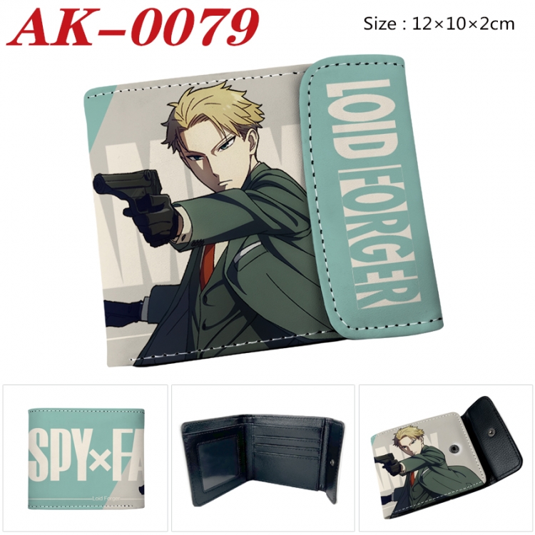 SPY×FAMILY Anime PU leather full color buckle 20% off wallet 12X10X2CM