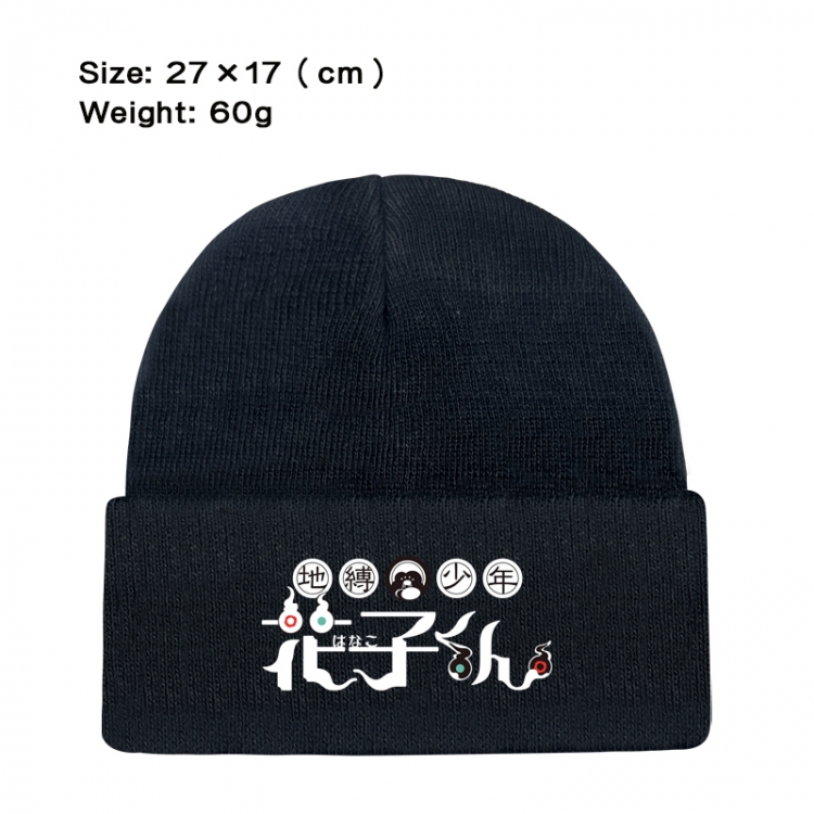 Toilet-bound Hanako-kun Anime printed plush knitted hat, warm hat 27X17cm 60g