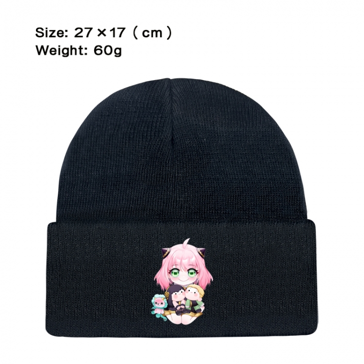 SPY×FAMILY Anime printed plush knitted hat warm hat 27X17cm 60g